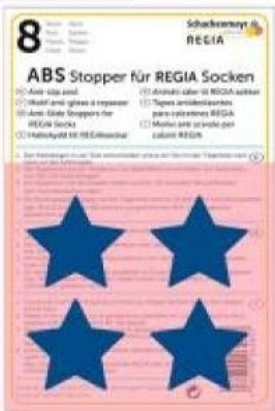 ABS-Stopper blaue Sterne für Regia Socken