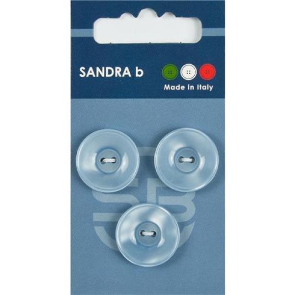 Sandra Einfarbige Knöpfe Card 125 Ø 20mm 3 St. pro Karte hellblau