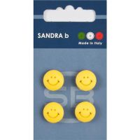 Sandra Kinderknöpfe Steppstich Card 136 Ø 13mm 4 St. pro Karte Smiley Sandra Kinderknöpfe Steppstich Card 136 Ø 13mm 4 St. pro Karte Smiley