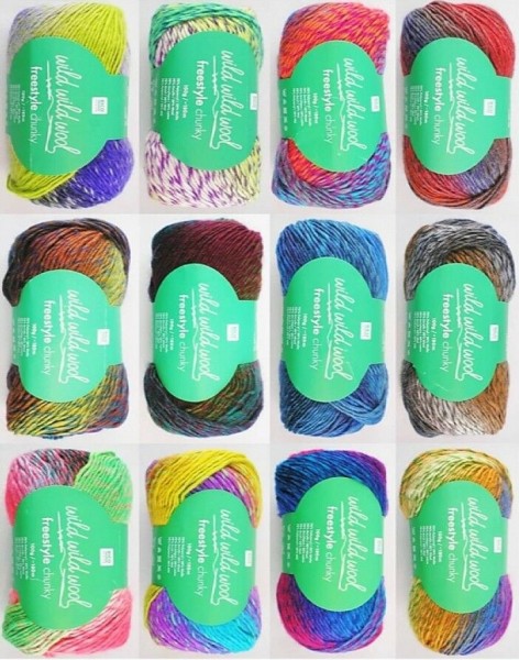 Rico Design Wild Wild Wool Freestyle Chunky, 100g-Knäuel mit Farbverlauf