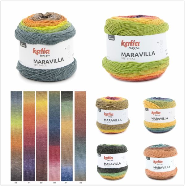 Katia Maravilla, 200g Bobbelwolle mit Farbverlauf