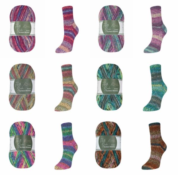 Rellana Flotte Socke Alpaka-Merino, 100g Sockenwolle 4-fach
