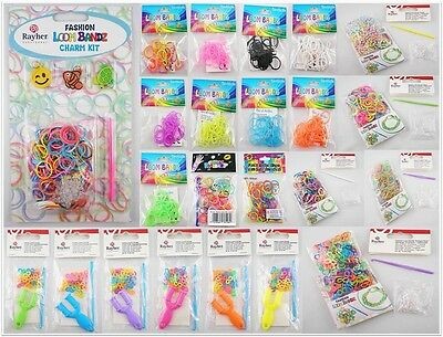 Verschiedene Loom Artikel: Loom Bandz, Charm Kit ,Tools, Gummibänder