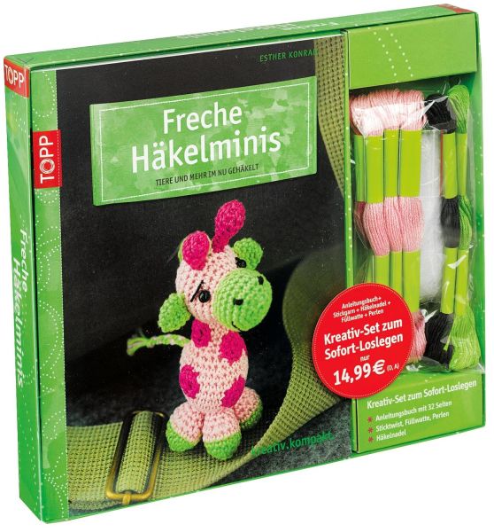 TOPP Kreativ-Set zum Sofort-Loslegen: Freche Häkelminis - Tiere und mehr im Nu gehäkelt