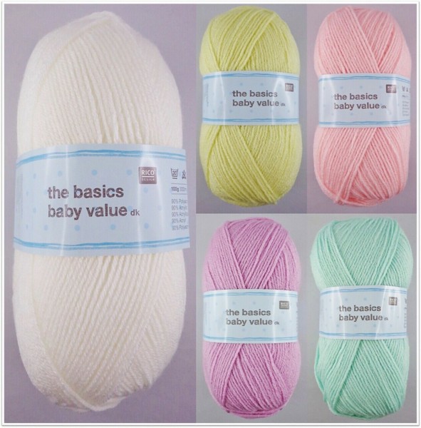 Rico Design The Basic Baby Value dk, 100g Babywolle