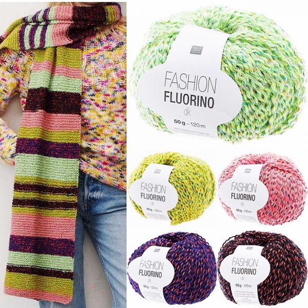 Rico Fashion Fluorino dk, 50g Wintergarn