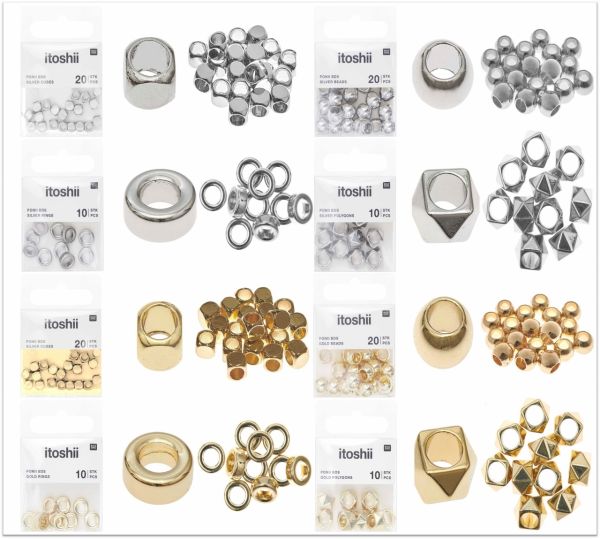 Rico Design itoshii Ponii Beads silber & gold