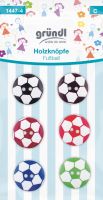 Gründl Holzknöpfe Fußball farbig-sortiert 1447-4 Gründl Holzknöpfe Fußball farbig-sortiert 1447-4