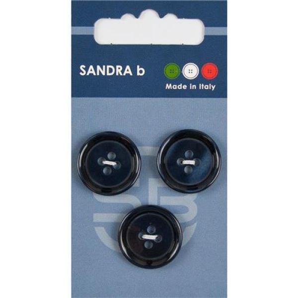 Sandra Melange-Blazer-Knöpfe Card 114 Ø 20mm 4 St. pro Karte marine