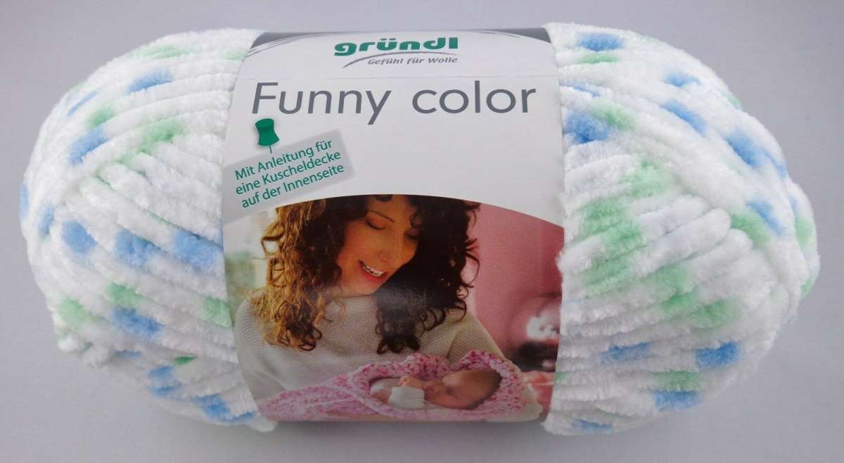 Produktbild von Wolle Zum Häkeln Gründl Wolle Funny Uni - Weiche Chenille - Kuschelig Und Hautfreundlich - 100% Polyester - 1 Knäuel 100 G / 120 M - Nadelstärke 5-6 Dicke Wolle