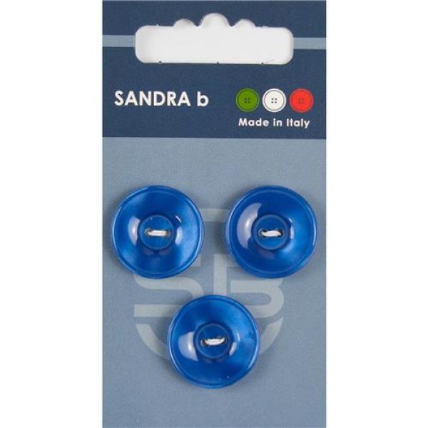 Sandra Einfarbige Knöpfe Card 121 Ø 20mm 3 St. pro Karte royal