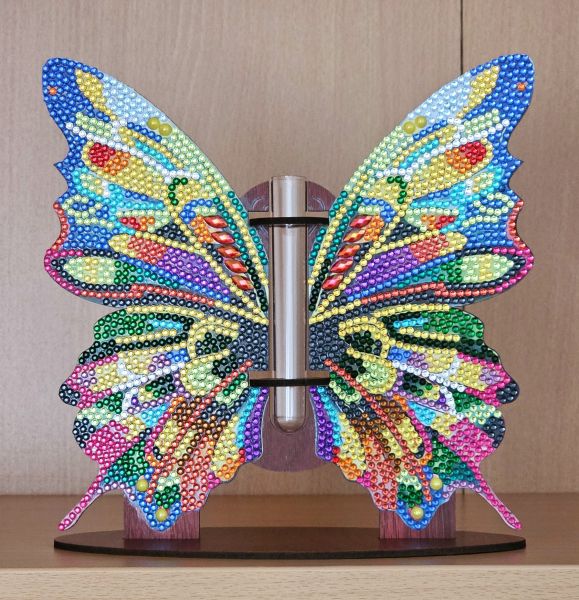 Deko Diamond Painting handmade Schmetterlingsvase (fertig)