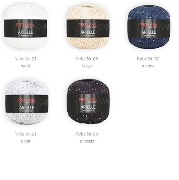 Pro Lana Arielle, 50g Paillettengarn / Effektgarn / Beilaufgarn