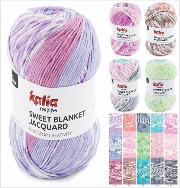 Katia Sweet Blanket Jacquard, 200g Farbverlaufsgarn