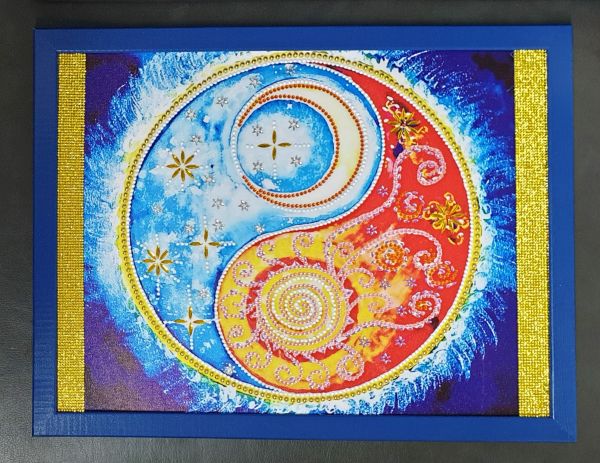 Deko Diamond Painting Bild mit Mandala (fertig)