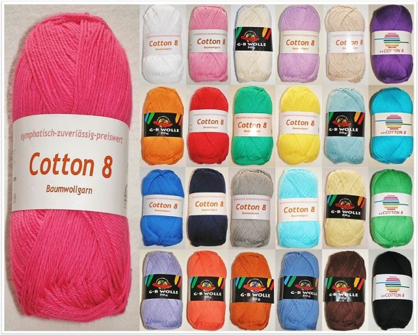 G-B Cotton 8, 50g Baumwollgarn