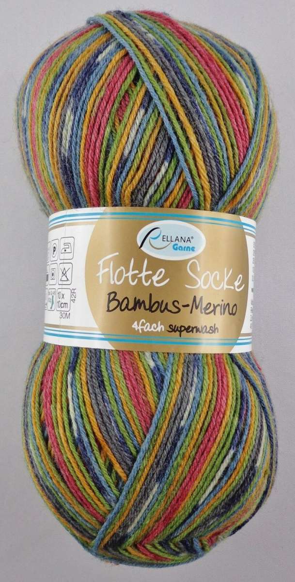 Rellana Flotte Socke Bambus Merino, 100g Sockenwolle 4-fach | Sockenwolle |  Wolle & Garne | Strickmaus Jasmine