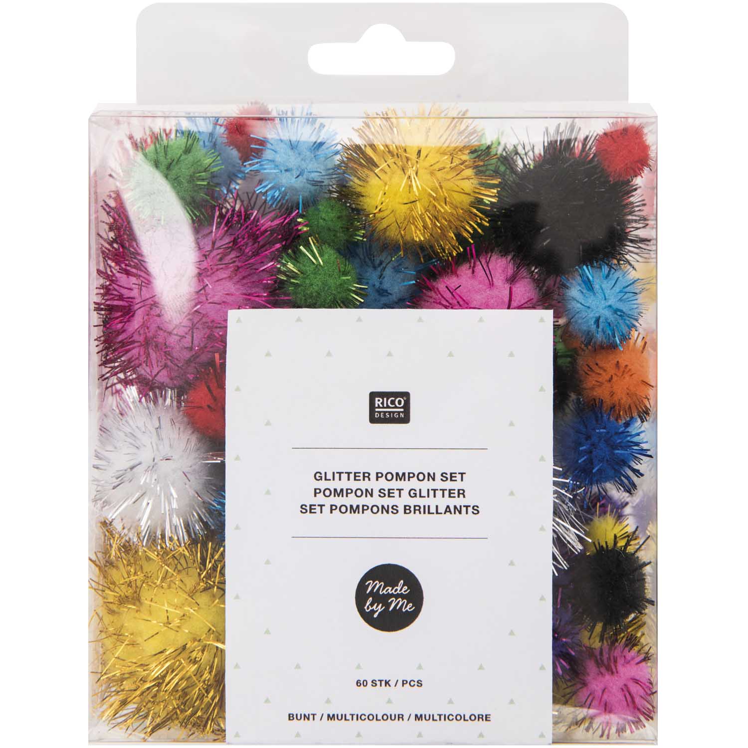 Rico Pompon Set Bunt Glitter (No. 08758.00.25) - Bild 4 von 4