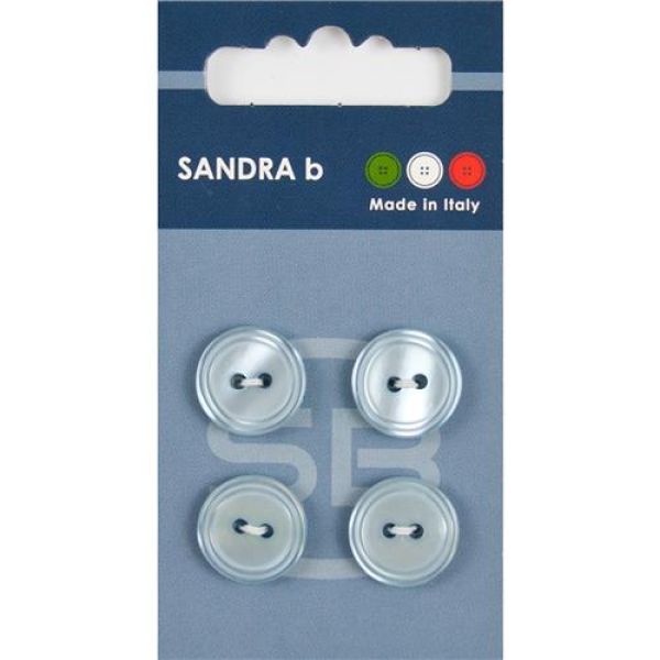 Sandra Einfarbige Knöpfe Card 123 Ø 15mm 4 St. pro Karte hellblau