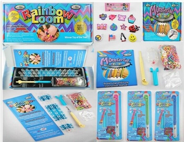 Original Rainbow Loom Starter Set, Reise-Set, Monster Tail, Party Set Finger Loom