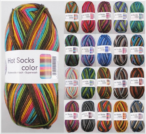 Gründl Hot Socks Color, 50g Sockenwolle 4-fach