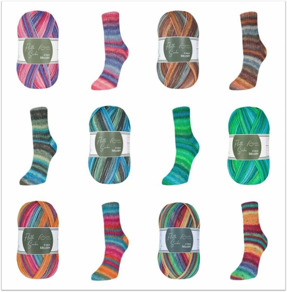Rellana Flotte Socke Melody, 100g Sockenwolle 4-fach