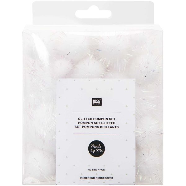 Rico Pompon Set Irisierend Glitter (No. 08758.00.21)