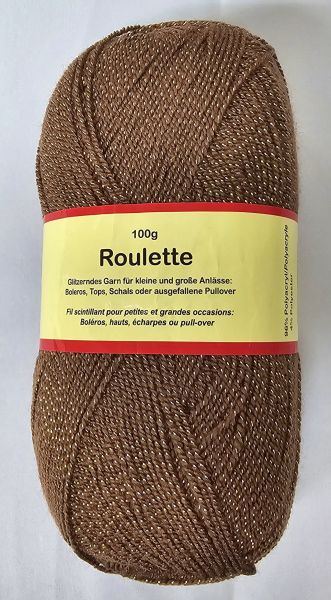 Feria Roulette, 100g Glitzergarn Fb. 480 nougat-gold