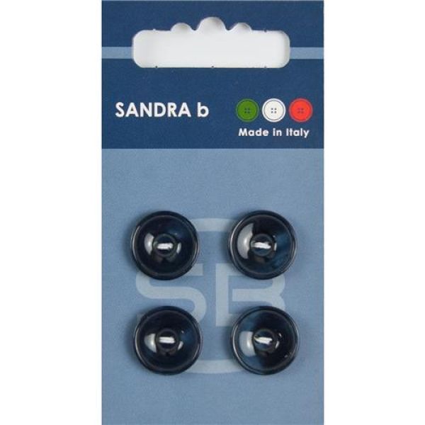 Sandra Einfarbige Knöpfe Card 098 Ø 15mm 4 St. pro Karte marine