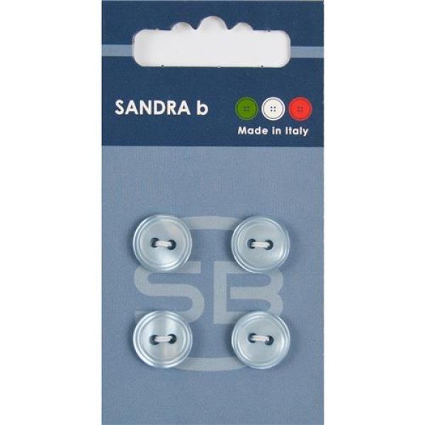 Sandra Einfarbige Knöpfe Card 122 Ø 13mm 4 St. pro Karte hellblau