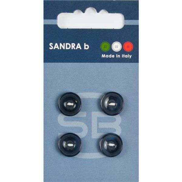 Sandra Einfarbige Knöpfe Card 097 Ø 13mm 4 St. pro Karte marine