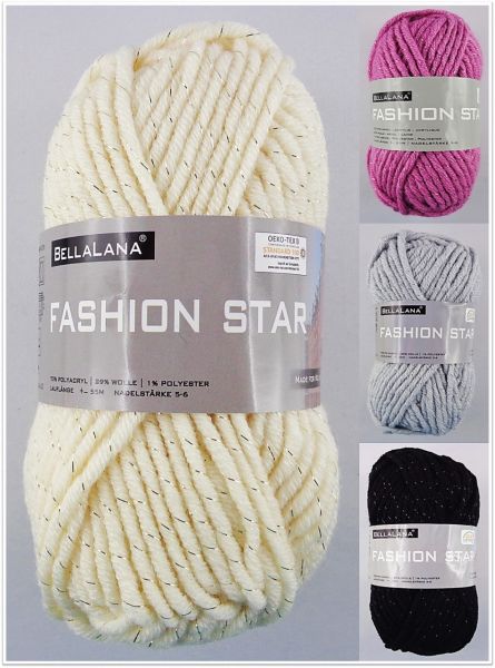 BellaLana Fashion Star, 50g Glitzergarn