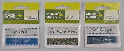 Mono Quick Label-Set zum Aufnähen / Annähen als Accessoire