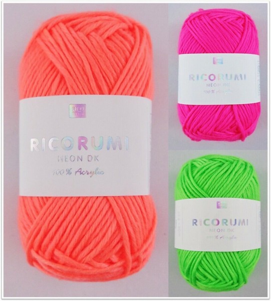 Ricorumi Neon dk, 25g Polyacrylgarn