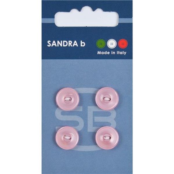 Sandra Einfarbige Knöpfe Card 047 Ø 13mm 4 St. pro Karte hellrosa