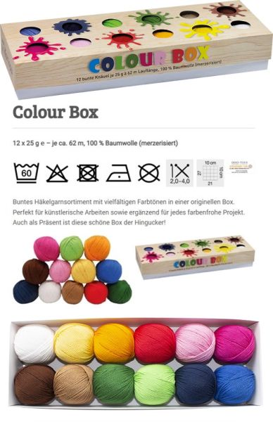 Kartopu Colour Box, 12 x 25g-Baumwollgarn-Packung