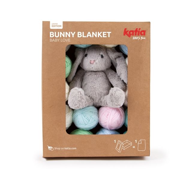 Katia Bunny Blanket Kit, Baby Love
