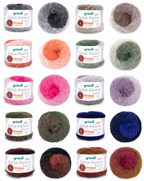 Gründl Dolce Alpaca Degradé, 100g Farbverlaufsgarn