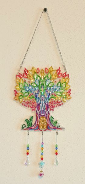 Deko Diamond Painting (fertig) Lebensbaum zum Aufhängen, handmade