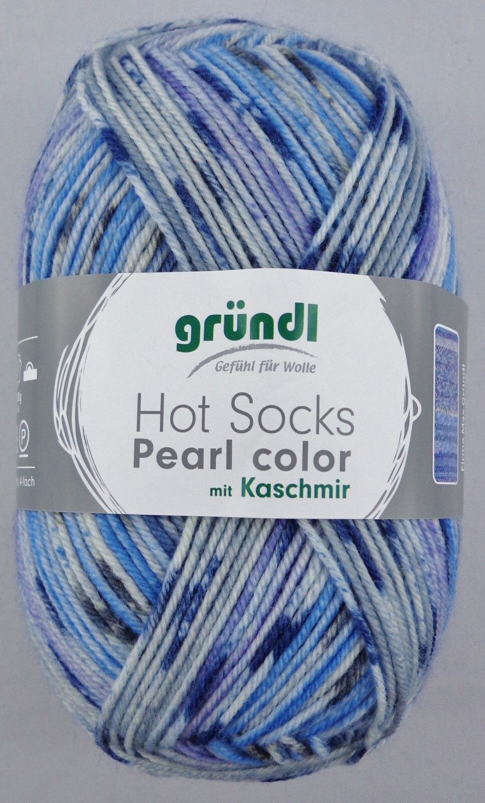 Gründl Hot Socks Pearl Color mit Kaschmir, 50g Sockenwolle 4-fach