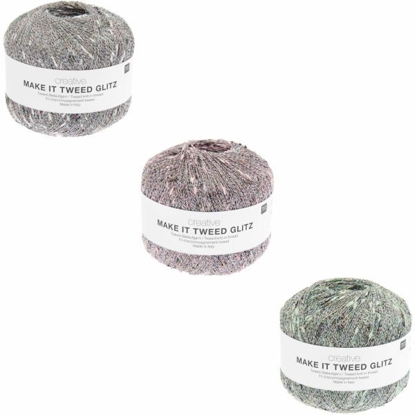 Rico Creative Make It Tweed Glitz, 50g Beilaufgarn