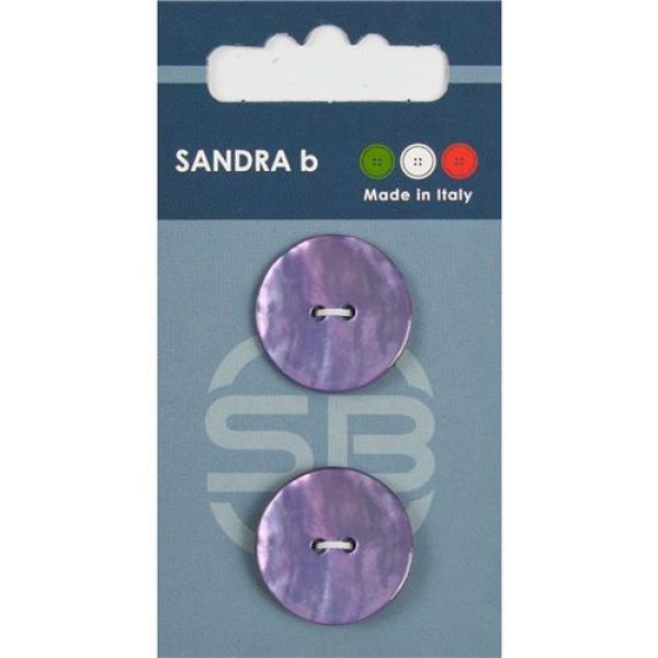 Sandra Perlmuttknöpfe Card 067 Ø 23mm 2 St. pro Karte flieder