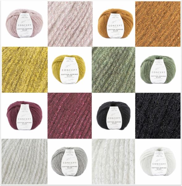 Katia Concept Cotton-Merino Glam, 50g Glitzergarn