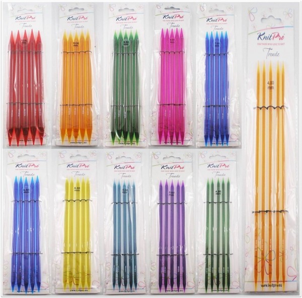 Knit Pro Trendz Nadelspiel 20cm lang aus Acryl in verschiedenen Stärken