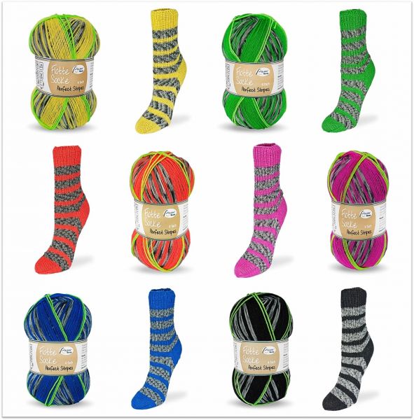 Flotte Socke Perfect Stripes 4-fach, 100g Sockenwolle