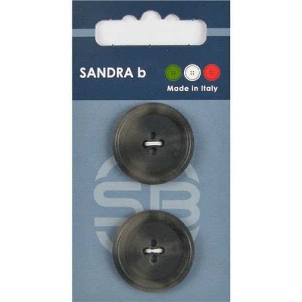 Sandra Blended Blazer-Knöpfe Card 188 Ø 25mm 2 St. pro Karte grau-anthrazit