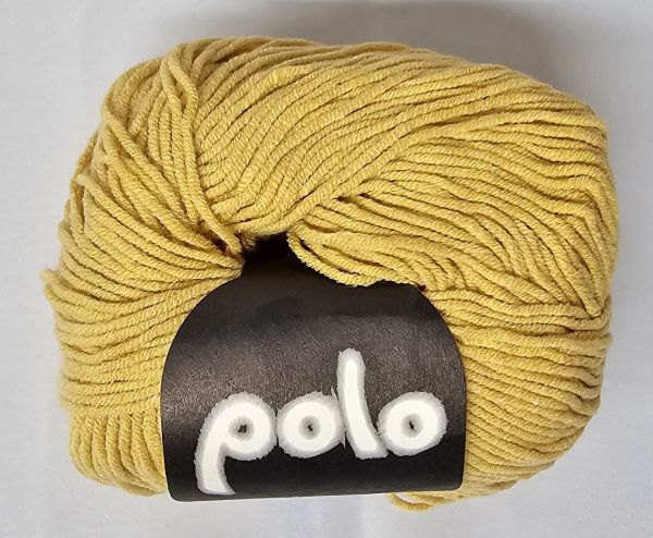 Zitron Polo, 50g Baumwoll-Polyacryl-Garn Fb. 28 ockergelb