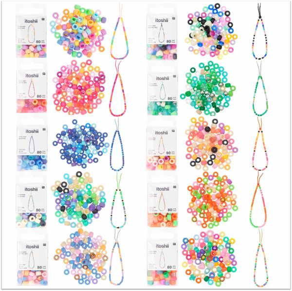Rico Design itoshii Ponii Beads bunte Perlen (kleine Packung)