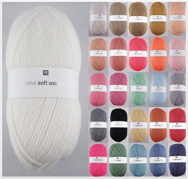 Rico Design Creative Soft Wool Aran, 100g-Knäuel