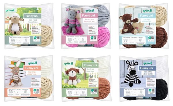 Gründl Häkelset Funny Uni, verschiedene Tiere zur Auswahl